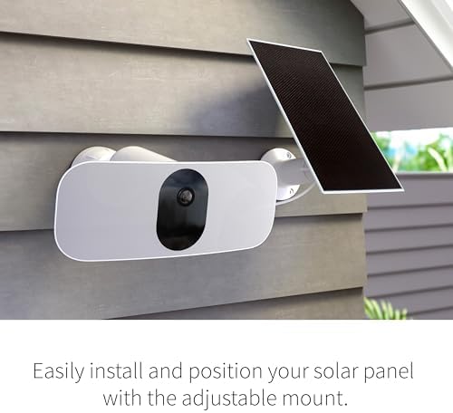 Arlo Solar Panel Charger (White), Arlo Certified Accessory, Weather Resistant, Easy Install (2025 Released), Works with: Essential Series, Go 2, Pro 3/4/5S/6/6 XL, Ultra Series, Wireless Floodlights