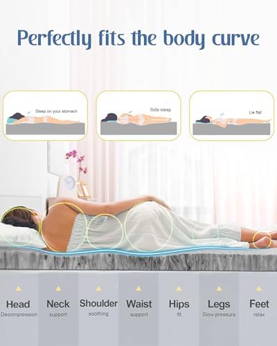 BedsPick Memory Foam Mattress Topper Twin XL, Cooling Breathable 3 Inch Twin XL Mattress Topper for College Dorm with CertiPUR-US Certified, Extra Long XL Single Bed pad Dorm Room Essentials