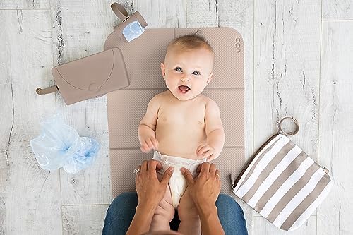Ubbi On-the-Go Diaper Changing Baby Mat, Taupe