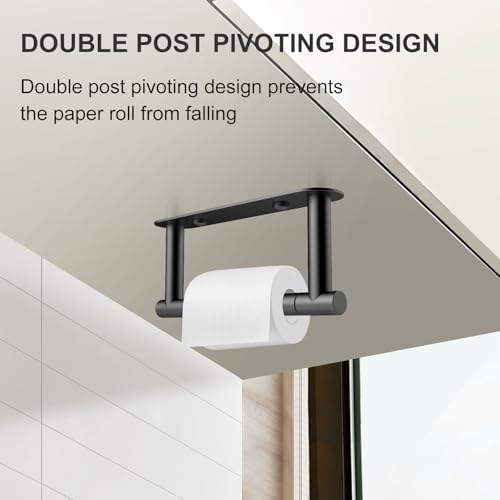 SetSail Toilet Paper Holder Adhesive or Screw-in Matte Black