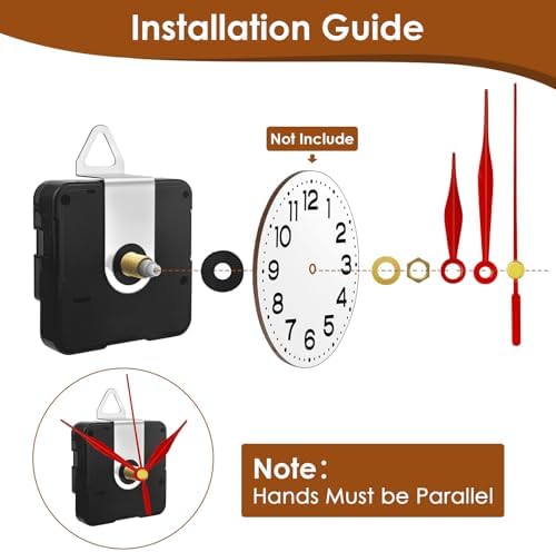 3PCS Clock Mechanism Kit, Quartz Clock Movement Replacement