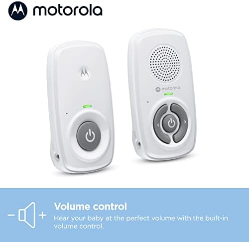 Motorola Nursery Audio Baby Monitor, No WiFi, Long Range 1000 ft, Volume Control, DECT Private Connection, Cry Detection, Portable Battery Parent Unit, Ideal for Safe Monitoring, No App, AM21
