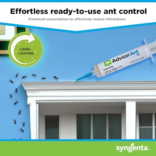 Advion Ant Gel Bait, 4 Tubes x 30-Grams, 4 Plungers and 4 Tips, Effective Bait, Formulated with 0.05% Indoxacarb, Indoor and Outdoor Use, Killer Gel for Control of Most Major Ant Species
