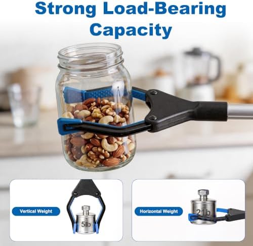 Reacher Grabber Pickup Tool, 32 Inch Grabber Reacher Tool for Seniors, Foldable Reaching Aid with 4.3 Inch Wide Jaw, Trash Picker Upper Grabber, Lightweight Mobility Aid for Elderly