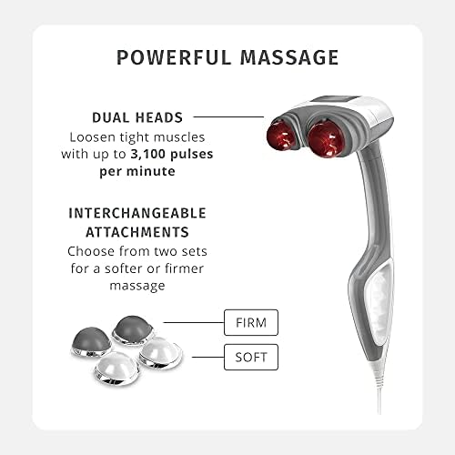 Homedics Back Massager Heated Automatic Percussion Body Massager