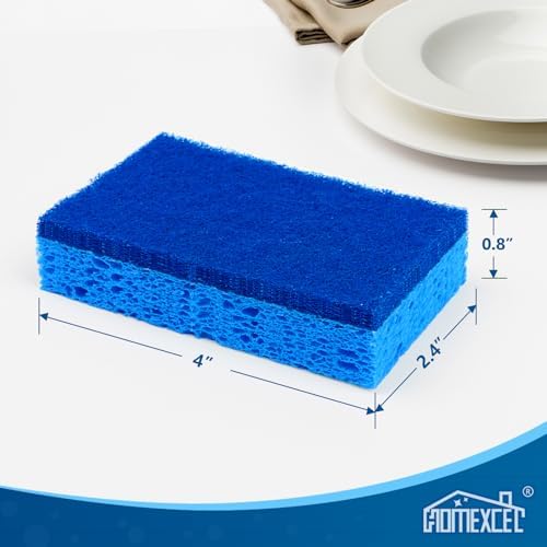 HOMEXCEL Sponges Kitchen 24 Pack, Non Scratch Scrub Dish Sponge for Dishes