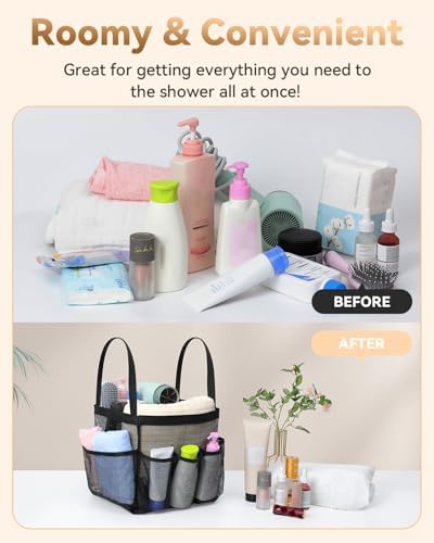 Temede Mesh Shower Caddy Portable for College Dorm Room Essentials