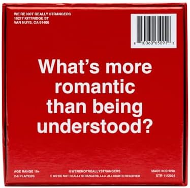 WE'RE NOT REALLY STRANGERS Couples Edition, Conversation Card Game
