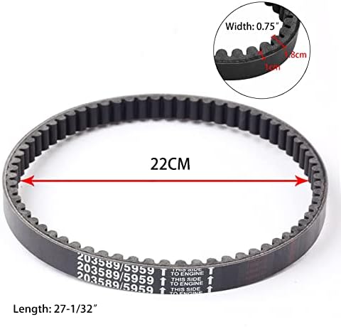 BLACKHORSE-RACING 3pcs 30 Series Go Kart Drive Belt Replaces Manco 5959 / Comet 203589
