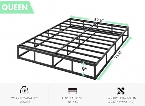 QEROMY 9 Inch High Profile Box Spring Queen Size