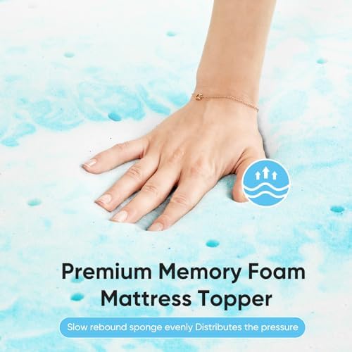 NEWBULIG 3 Inch Full Cooling Gel Memory Foam Mattress Topper
