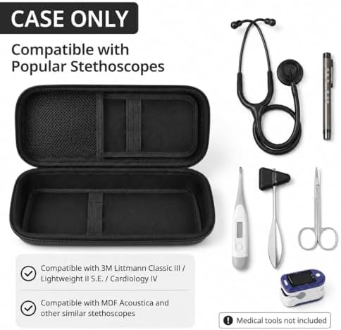 Stethoscope Case for 3M Littmann Classic III/Cardiology IV,Blackflower