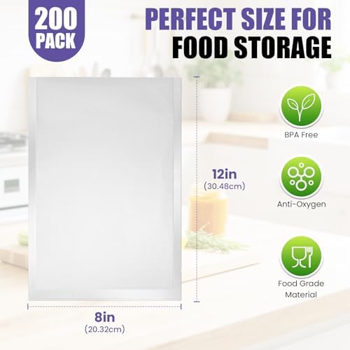 CAREGY Vacuum Sealer Bags 200 Quart
