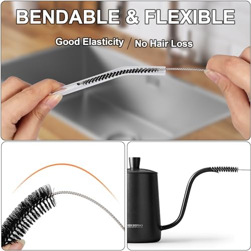 Ixiaoyoo 12 Pcs Straw Cleaner Brushes Set, 8.2 Inch Nylon Cleaning Brush