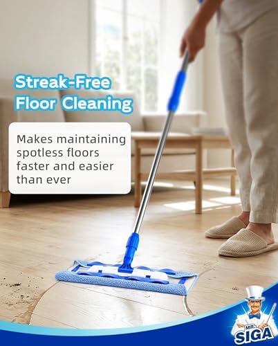 MR.SIGA Professional Microfiber Mop for Hardwood, Laminate Floor Cleaning