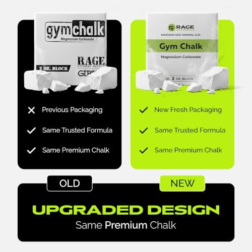 Rage Fitness Fitness Gym Chalk, Pure Magnesium Carbonate - 1 LB Block