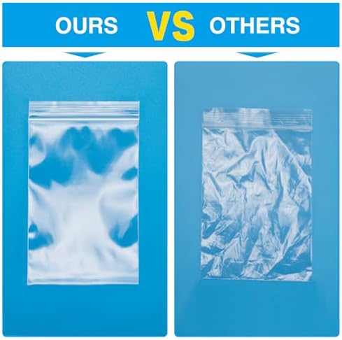 1200Pcs 2 x 3 Plastic Zip Bag, Clear, 2 mil Thick