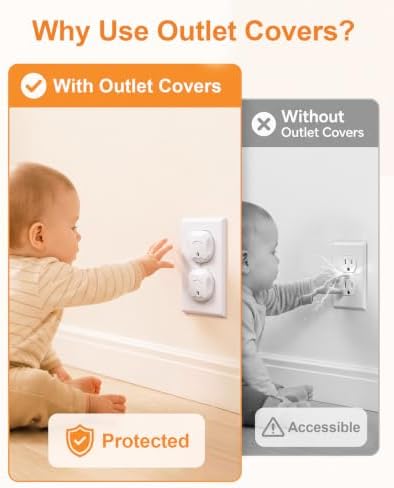 Outlet Covers Baby Proofing, 24 Pack Child Proof Outlet Plug Covers