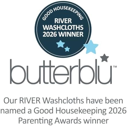Butterblu River 10-Pack Baby Terry Washcloths 100% Organic Cotton Absorbent for Baby and Toddler Boys & Girls, Sunny Pink Rainbow, One Size