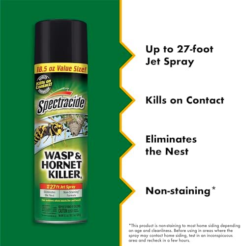 Spectracide Wasp & Hornet Killer Aerosol Spray 18.5 Oz, 12 Pack