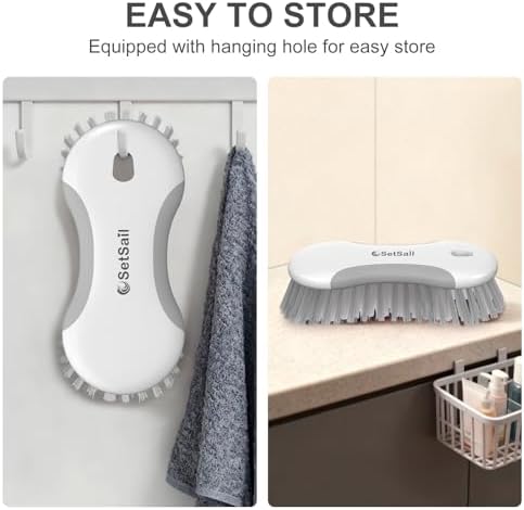 SetSail Multi-Purpose Scrub Brush of 2 Pack, Gray