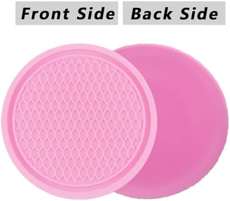 ZSDY Car Cup Coaster, 4PCS Universal Auto Non-Slip Cup Holder Embedded in Ornaments Coaster, Car Interior Accessories Sets, Pink