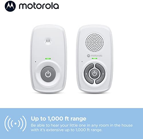 Motorola Nursery Audio Baby Monitor, No WiFi, Long Range 1000 ft, Volume Control, DECT Private Connection, Cry Detection, Portable Battery Parent Unit, Ideal for Safe Monitoring, No App, AM21