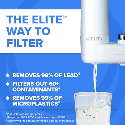 Brita Faucet Mount Water Filter System, Includes 1 Filter, White