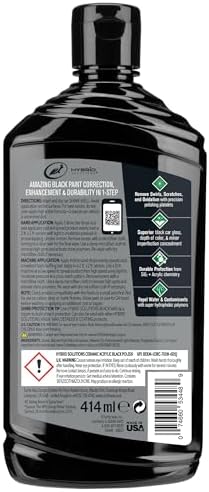 Turtle Wax Hybrid Solutions Ceramic Black Car Polish & Wax, 14 oz. (1 Pack)