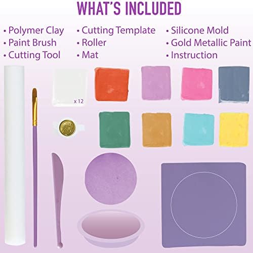 JOiFULi Make Your Own Clay Jewelry Bowls Arts and Crafts Kit for Girls Kids Ages 8 9 10 11 12 Years Old
