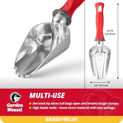 Garden Weasel Oversized Potting Scoop for Soil Digging Planting Gardening