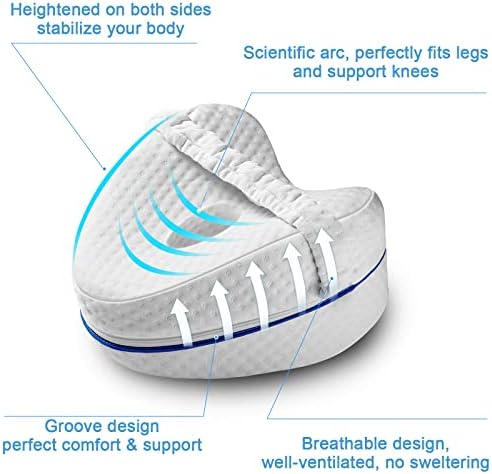 Vertdens Leg Pillow, Knee Pillow for Side Sleepers, Leg Pillows for Sleeping, Knee Cushion for Sleeping,Suitable for Relieving Leg, Back, Knee Pain