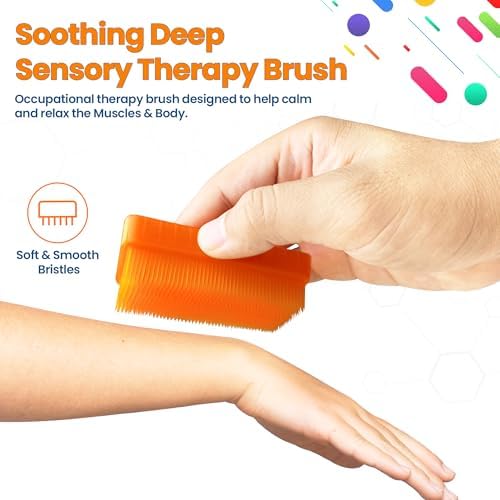 Wilbarger Method Therapy Sensory Brush Colored Pack 6 Therapressure Brush