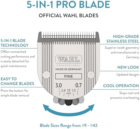 Wahl Professional Animal 5-in-1 Adjustable Blade, 2179-301, Fine