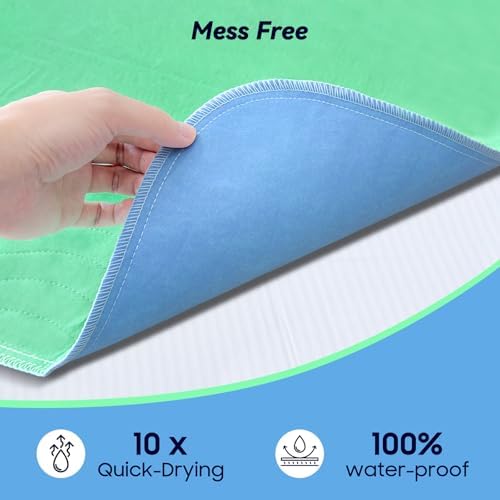Fygrip 4 Pack 36” x 36” Extra Heavy Absorbency Washable Underpads Bed Pads