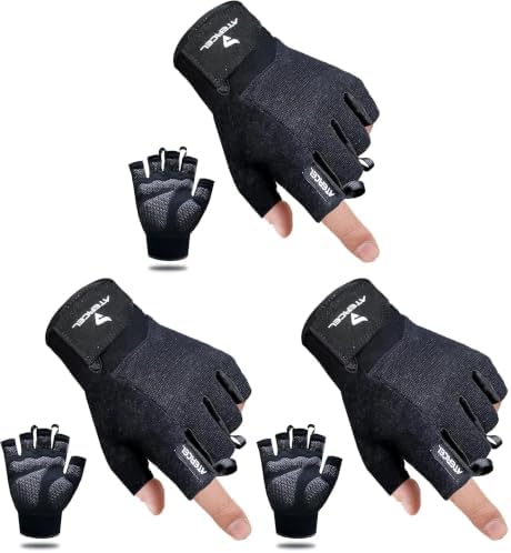 ATERCEL Workout Gloves for Men and Women, Exercise Gloves for Weight Lifting, Cycling, Gym, Training, Breathable and Snug fit