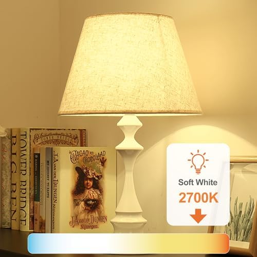 TJOY 6 Pack A19 LED Light Bulbs, Soft Warm White 2700K, 60 Watt Eq,E26 Base