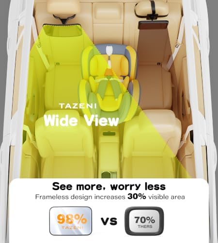 TAZENI Car Mirror for Baby for Rear-Facing Car Seat, Ultra Stable Hook Clip