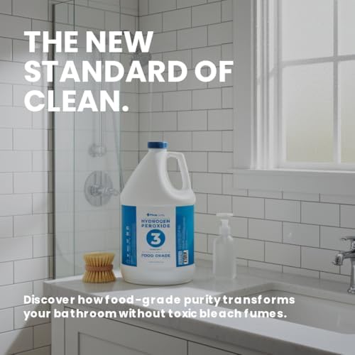 3% Food Grade Hydrogen Peroxide (1 Gallon) - No Added Stabilizers - Made in The USA derived from 35% Food Grade Hydrogen Peroxide