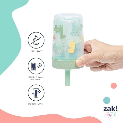 Zak Designs Barnyard Harvest Capri 9oz Leak-Proof Toddler Cups, 2-Pack