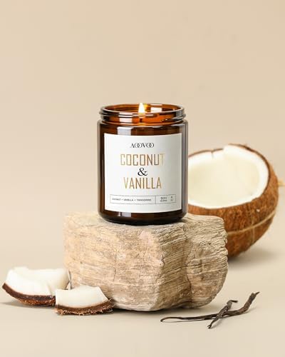 AOOVOO Coconut Vanilla Candles - 9 oz Scented Candles