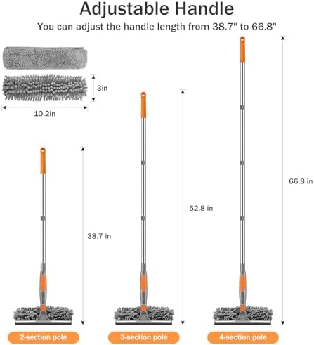 SetSail Window Squeegee with 66in Extension Pole 2-in-1 Window Cleaning Kit