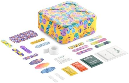 Welly First Aid Kit | FSA Eligible | Adhesive Flexible Fabric and Waterproof Bandages, Tape and Non-Stick Pads, Butterfly Strips, Triple Antibiotic and Hydrocortisone Ointments, Ibuprofen - 130 Count