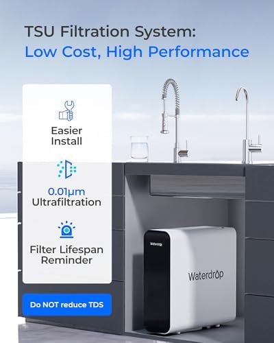 Waterdrop TSU 0.01 Micron Ultra Filtration Under Sink Water Filter System