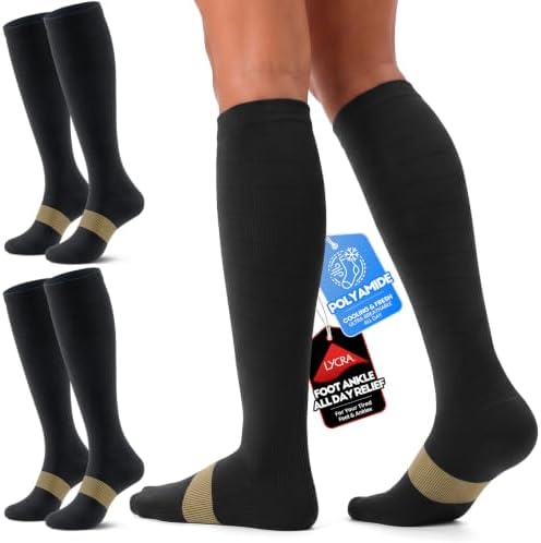 RUIXUE Compression Socks Women Men, All-Day Comfort 20-30mmHg Circulation Support for Nurse Travel Flying Daily Running Sport