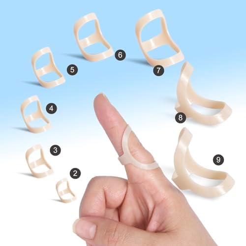 Oval Finger Splint 8 pcs, Finger Splints for Arthritis, Mallet Finger, Trigger Finger Splint, hypermobility(EDS) finger For Thumb/Middle,/Index/Pinky or Ring Finger (Large(2,3,4,5,6,7,8,9))