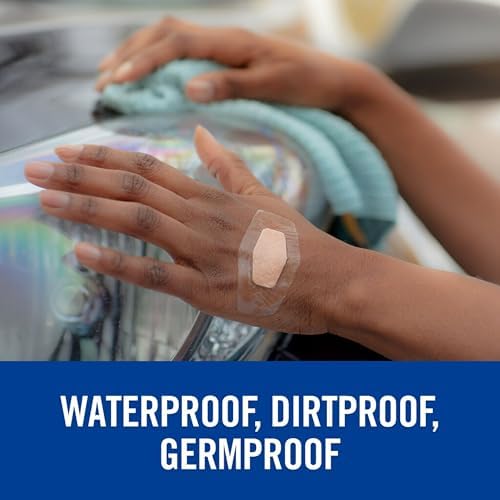 Nexcare Waterproof Clear Bandages, Covers and Protects, 360 Degree Seal Around The Pad Offers Exceptional Protection Against Water, Dirt, and Germs, Assorted Sizes, 100 Count