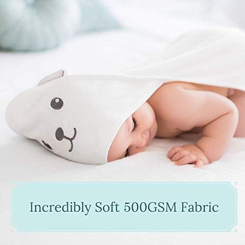 HIPHOP PANDA Ultra Soft Hooded Baby Towel - 2-Layer Thick 500GSM Absorbent