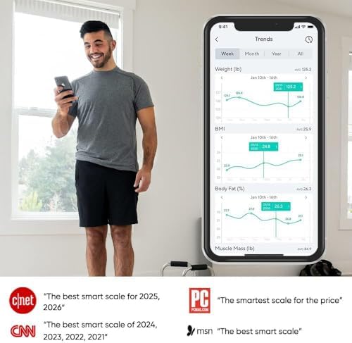 Wyze Smart Scale X Digital Bathroom Scale for Body Weight and Fat (Black)