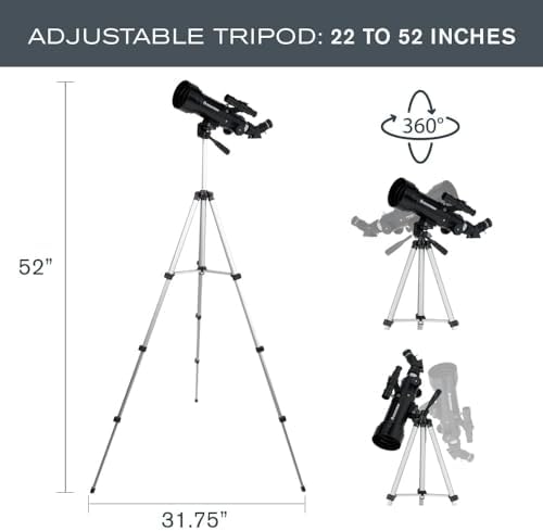 Celestron Travel Scope 70mm Beginner Portable Telescope with Backpack